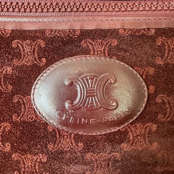 Vintage Celine Suede Monogram Crossbody Bag - Picture 8 of 9